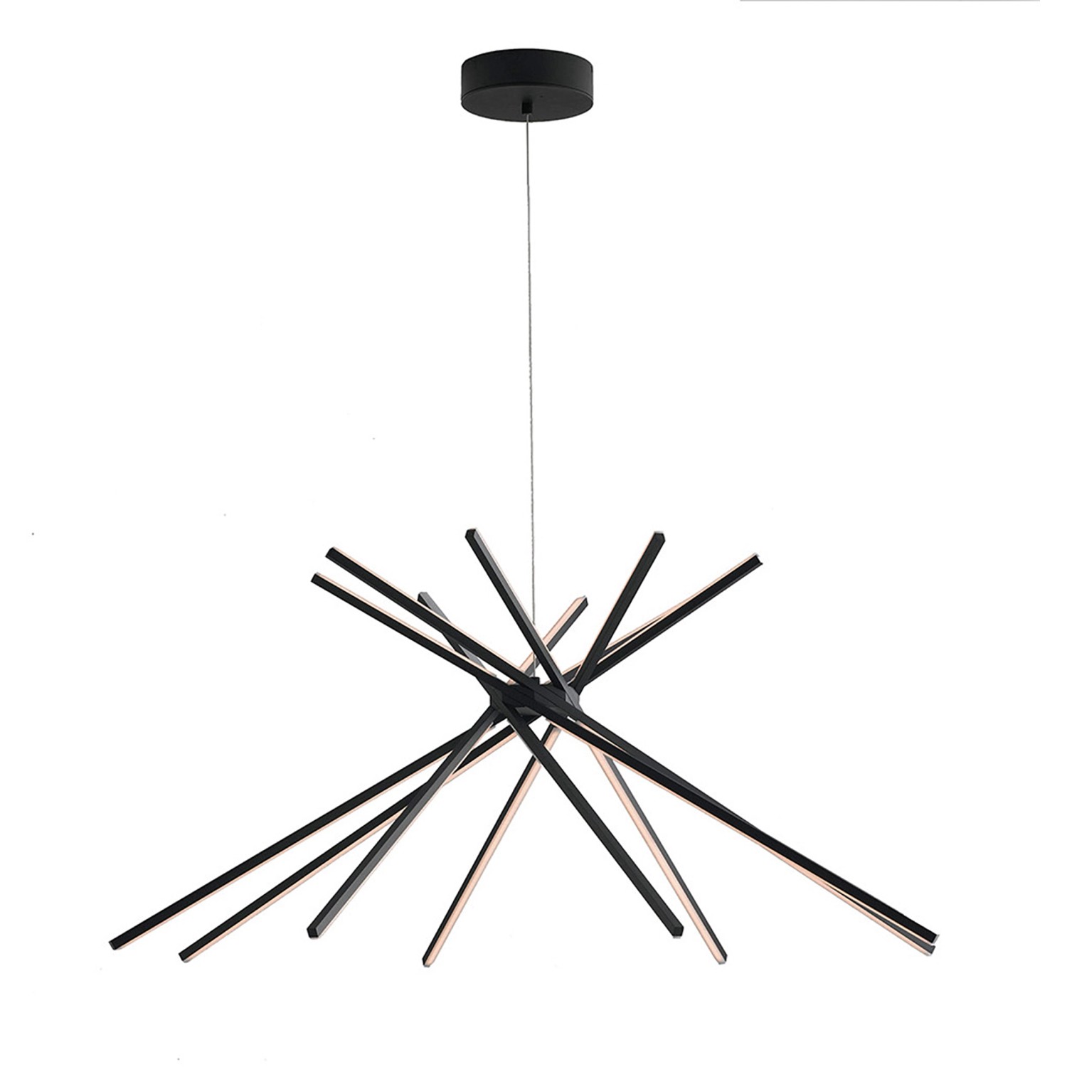 Luce Design Pendelleuchte Shanghai 8-flammig Schwarz Ø 113 cm