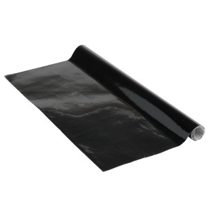 Venilia Klebefolie, 67,5x150cm, Schwarz, aufgerollt. Ideal für Bastelarbeiten und zur Dekoration.