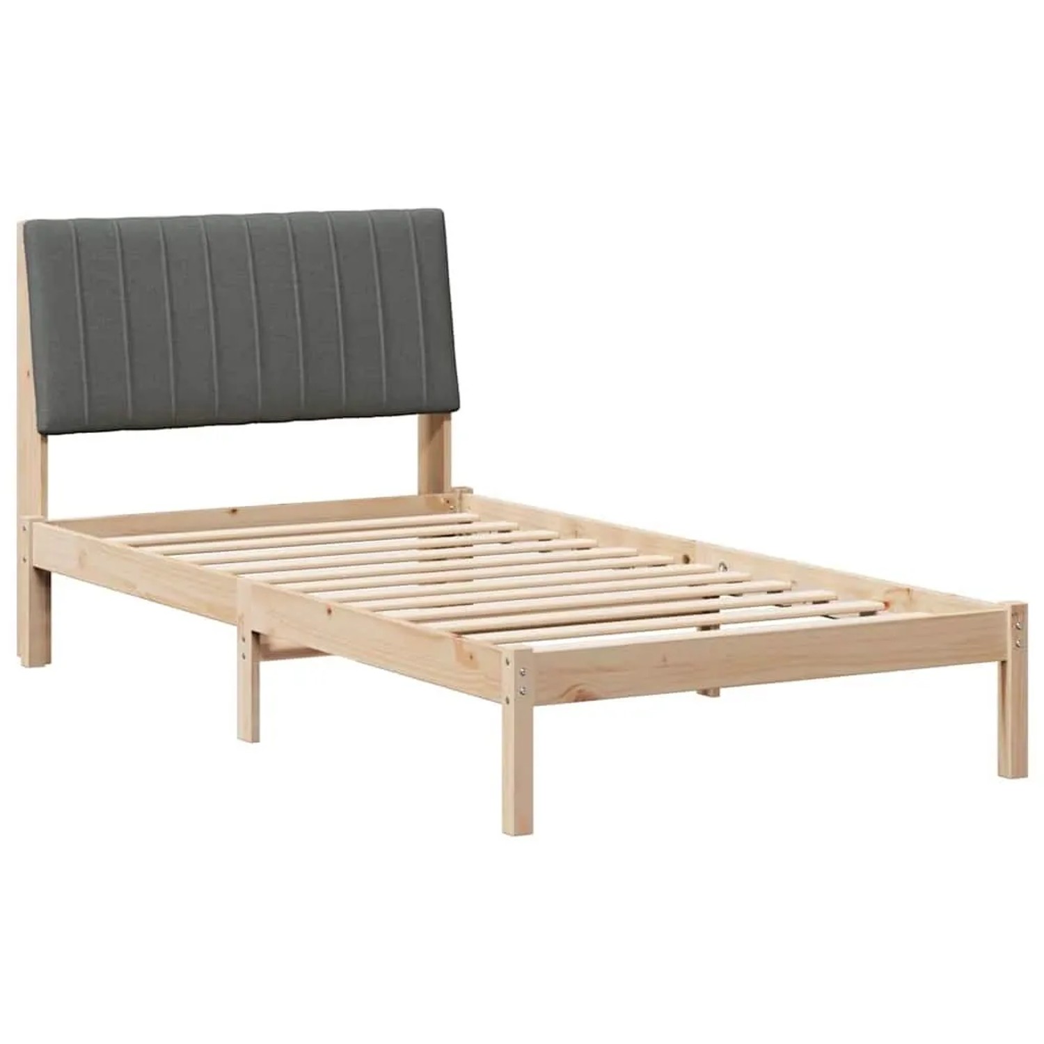 vidaXL Bettrahmen mit Kopfteil Braun 100 x 200 cm Massives Kiefernholz 878910