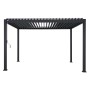 Mirador Lamellen-Dach Pergola 3x4m, anthrazitfarbener Pavillon mit Lamellendach.