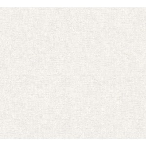 Weiße AS-Creation Vliestapete mit leichter Struktur, uni und matt.