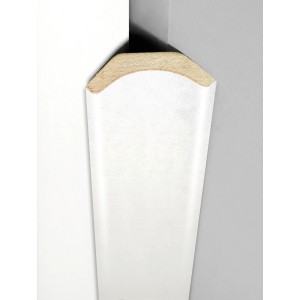 Hohlkehlleiste, weiße Strukturfolie, 22x22x2600 mm, Zubehör für Paneele.