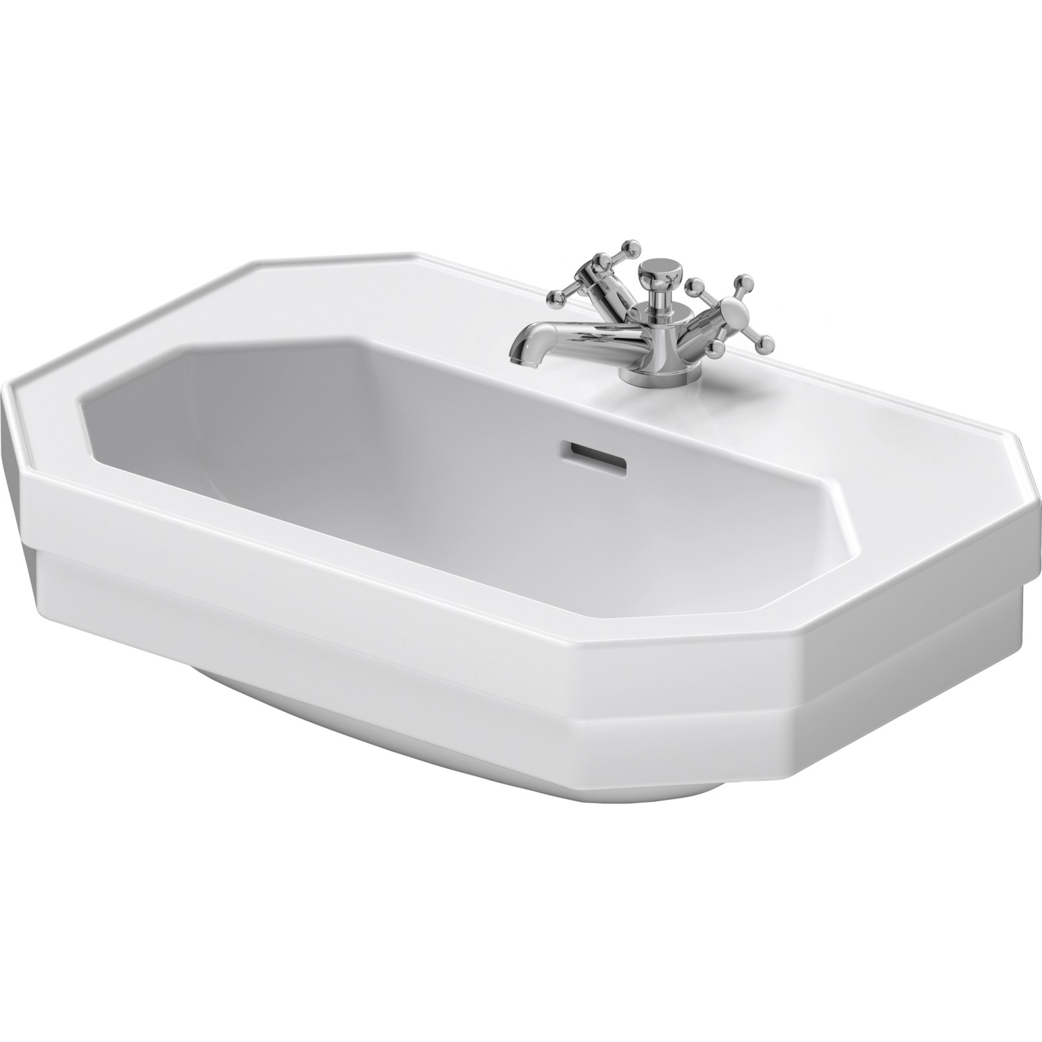 Duravit Waschbecken 1930 60 cm Weiß mit Überlauf + 1 Hahnloch