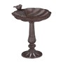 Relaxdays Vogeltränke Gusseisen Braun Wetterfest Frostsicher 24,5 cm x 22 cm x 18 cm 1,7 kg