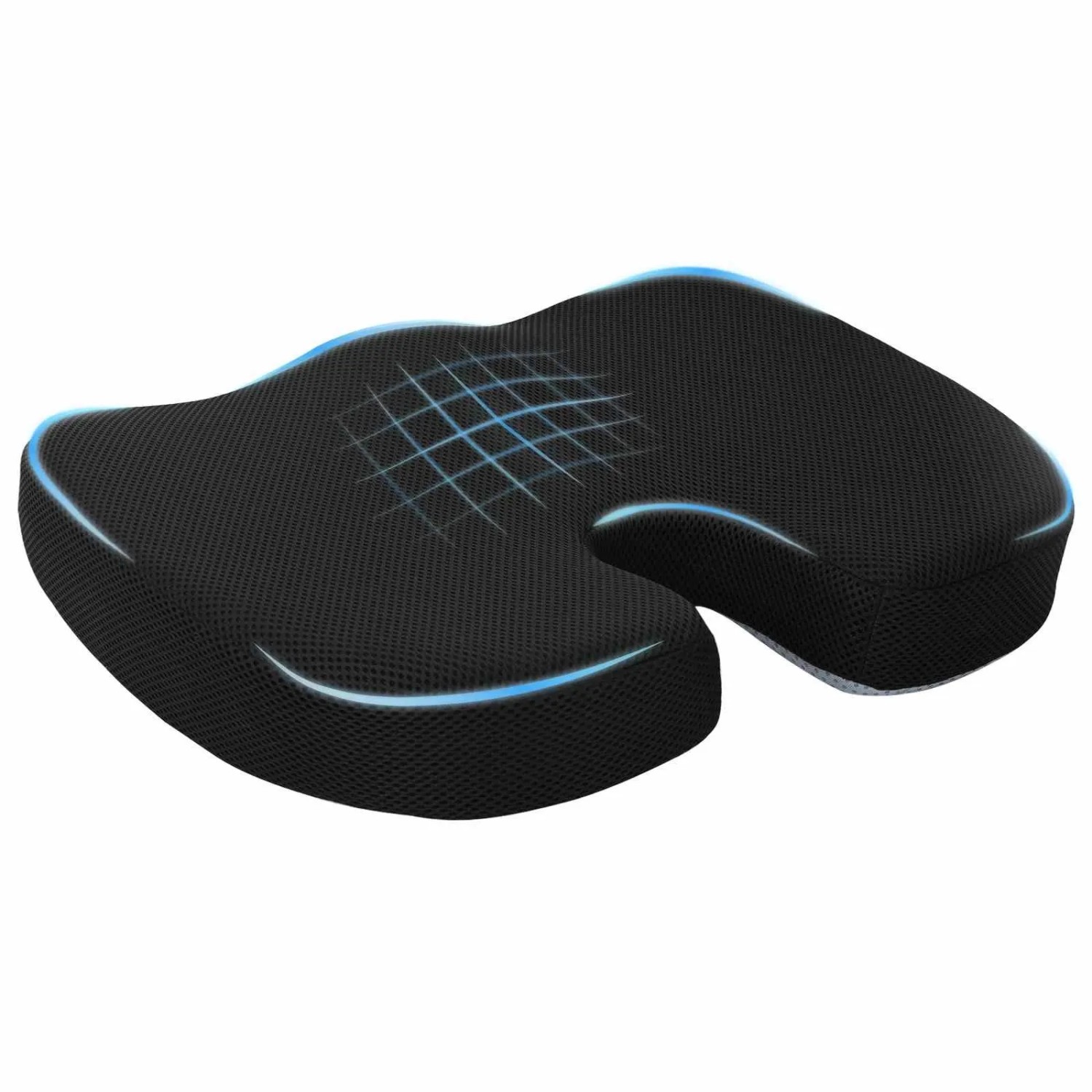 vidaXL Sitzkissen mit Kissen Schwarz 47 x 36,5 x 8 cm Mit Netz 42012685
