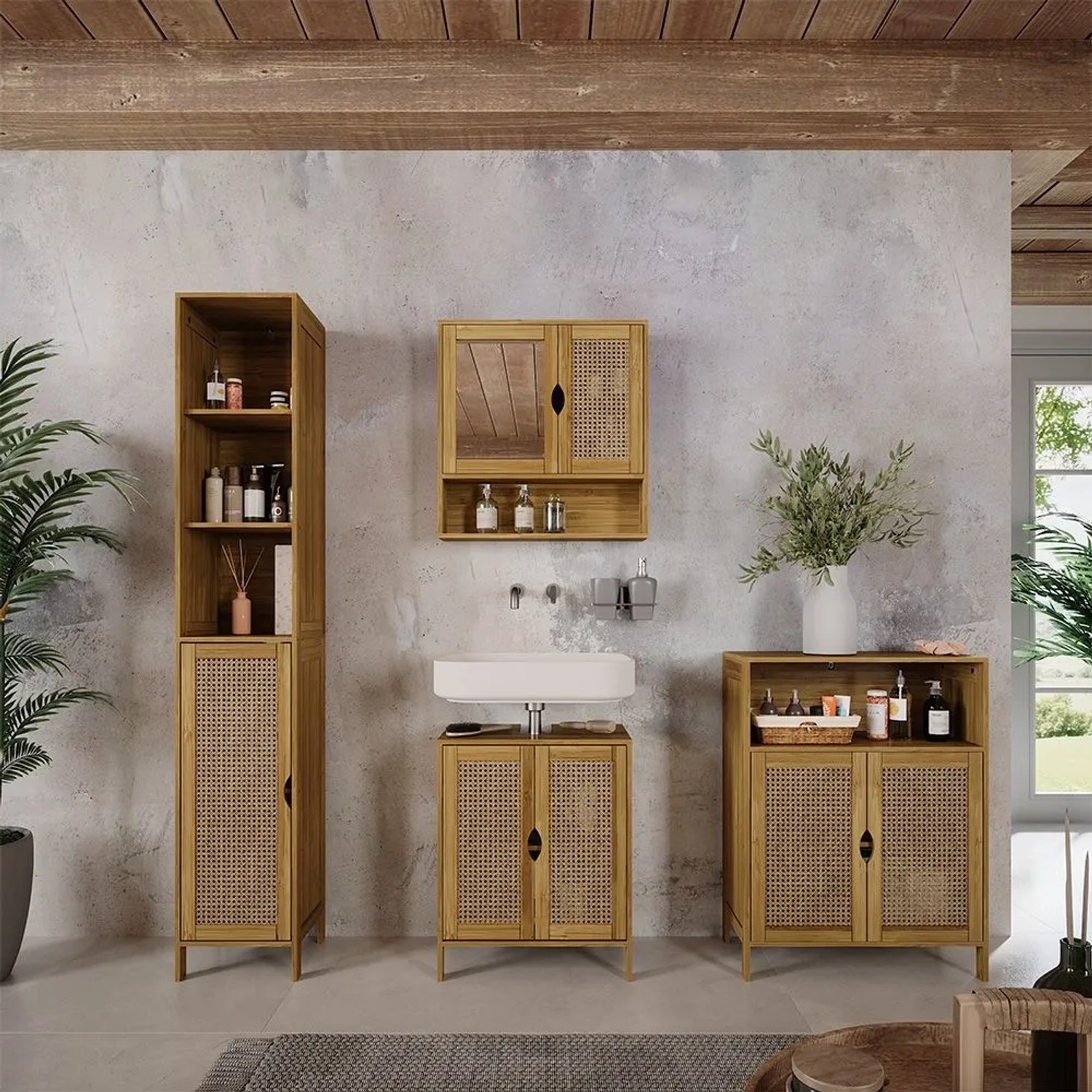 Vicco Midischrank Liora Bambus 60 x 80_7
