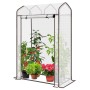 Sekey Tomatengewächshaus Foliengewächshaus Tomatenhaus mit Spitzdach für Garten und Balkon BxTxH 100 x 50 x 150 cm Winterfest Dachschräge Tomaten
