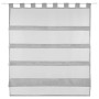 Graue Bestlivings Sky Gardine mit Raffoptik und Schlaufen, 90x110 cm, für Fenstervorhänge.