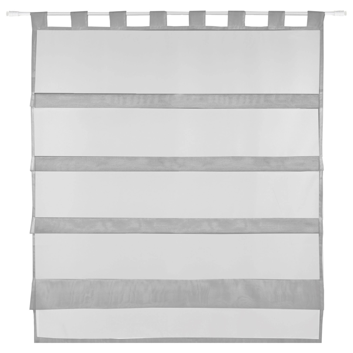 Bestlivings Sky Gardine Raffoptik Schlaufe 90 cm x 110 cm Grau günstig online kaufen