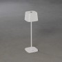 Weiße Konstsmide LED Tischleuchte Capri, 36cm, für Innen & Außen. Dekoleuchte mit Akku.