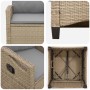 vidaXL Gartenstuhl 2 Stk Beige und Hellgrau 56 x 60 x 112 cm 42026833_8