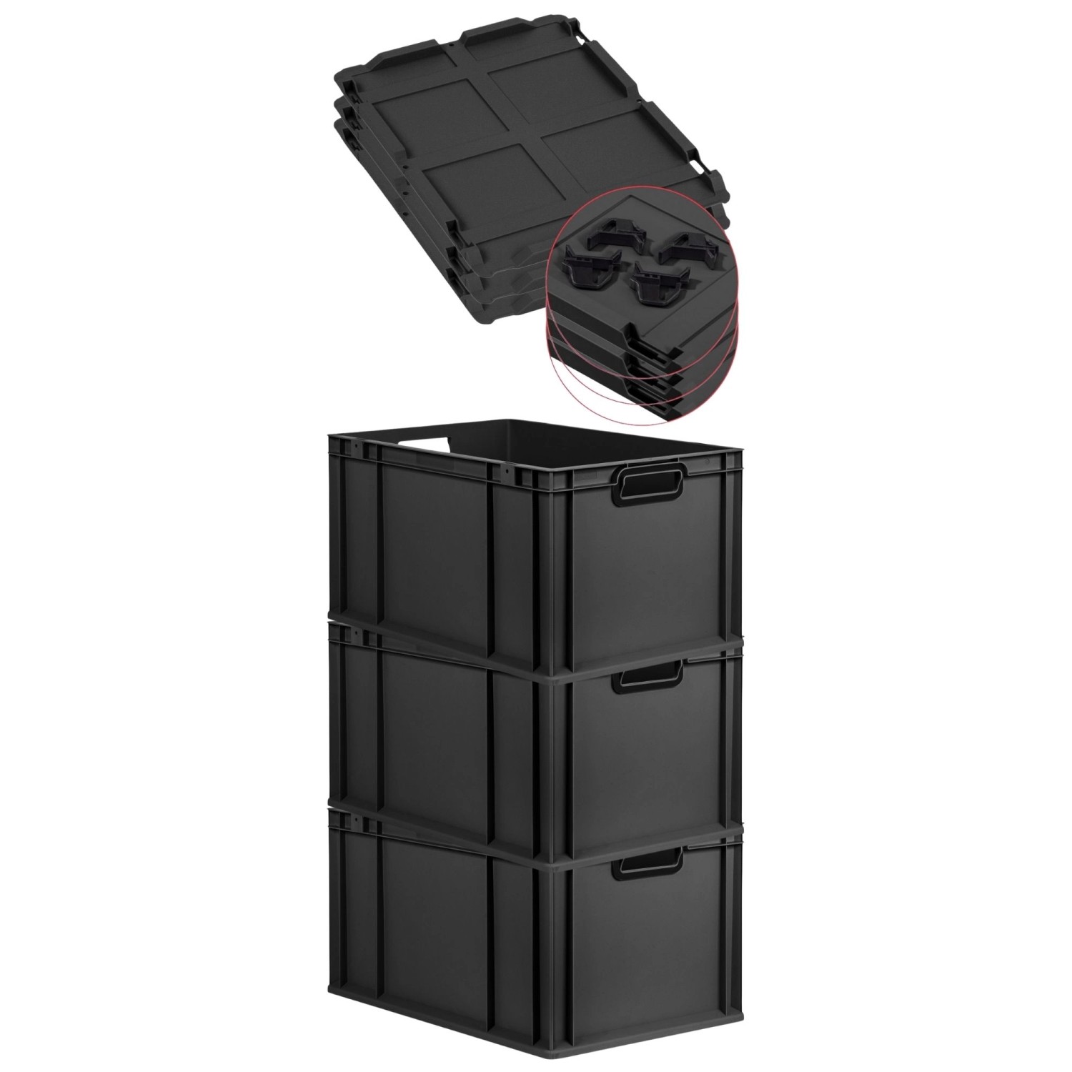 PROREGAL SuperSparSet 3x Eurobox Nextgen Color Mit Auflagedeckel HxBxT 32x4 günstig online kaufen
