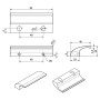 SOTECH Balkontürgriff SEJA II Anthrazit 85 x 40 x 20 mm BA 48 mm Aluminium Verdeckte Verschraubung_5
