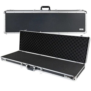 HMF 14405-02 Alu Transportkoffer Rasterschaumstoff 117 x 36 x 12 cm Schwarz