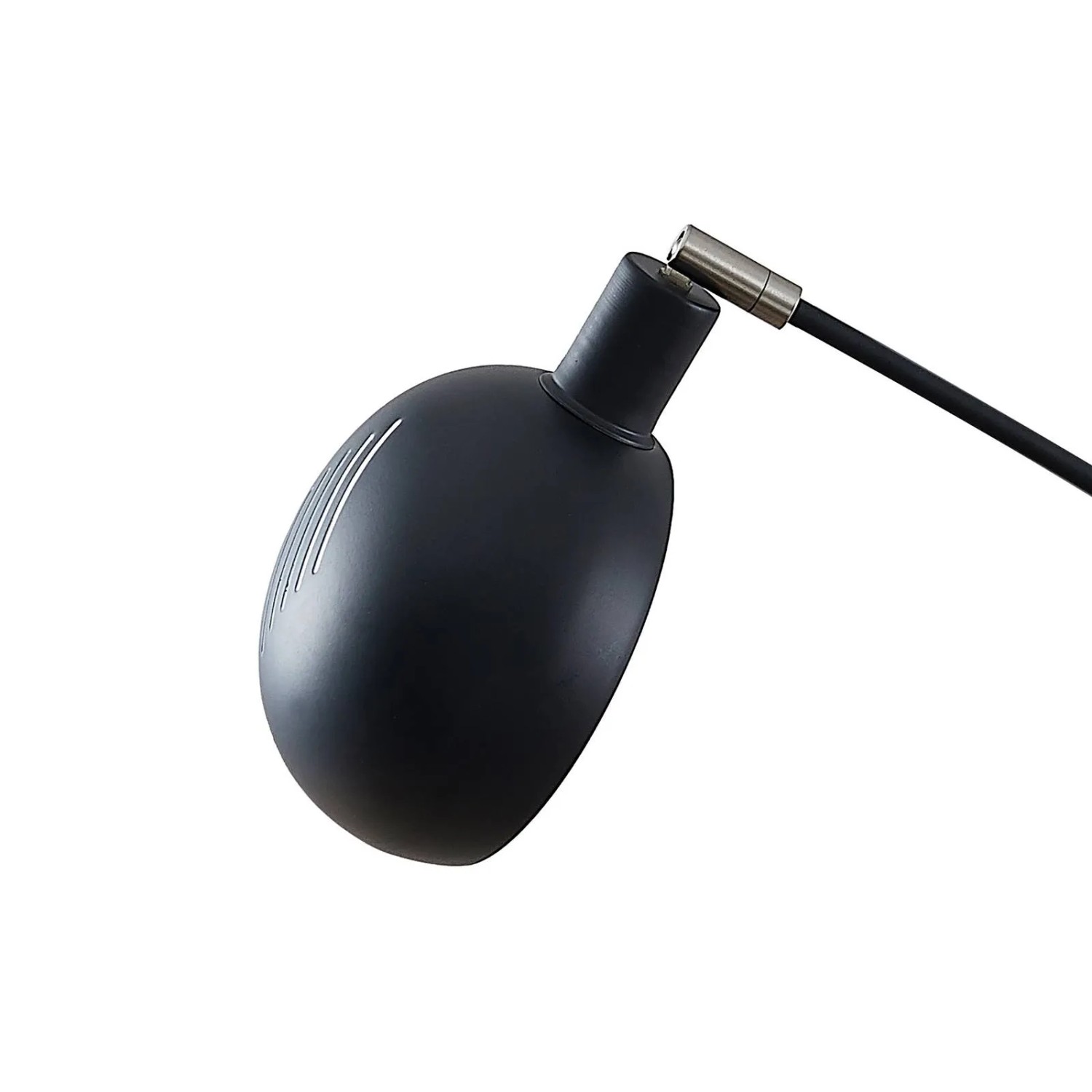 Detailaufnahme: Schwarze Lindby Bogenleuchte Jewa, 5-flammige Design-Stehlampe aus Metall.
