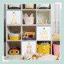 Relaxdays Kinder Aufbewahrungsboxen 3er Set Vlies Pappe Stahl Bunt Faltbar 30 cm x 30 cm x 30 cm_2