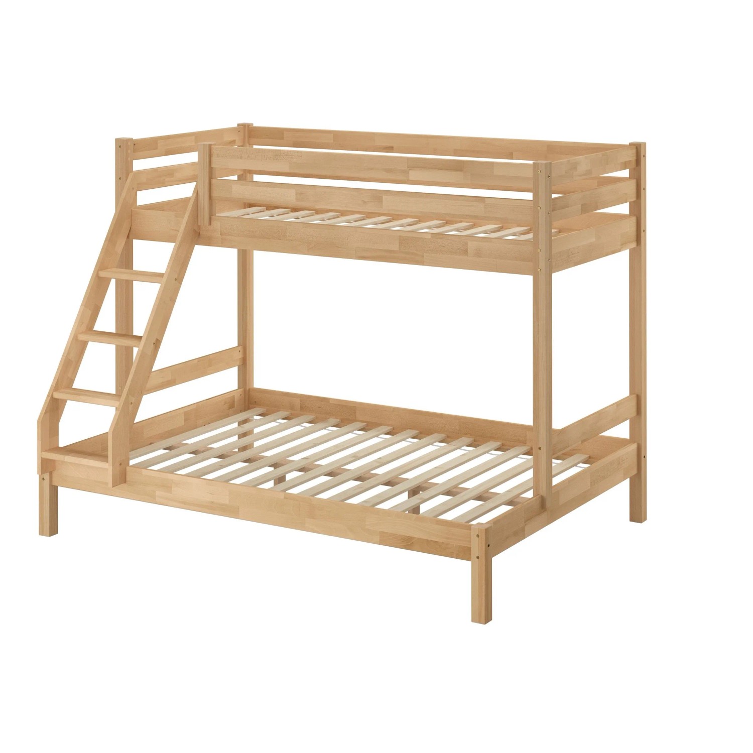 Erst-Holz Etagenbett Holzbett 3er-Bett Buche Massiv 90 + 140 x 200 cm cm Modell 14 Rollrost inkl.