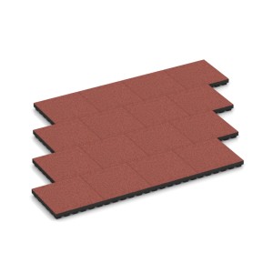 WARCO Fallschutzplatte-205 cm Tomatenrot 50 x 50 x 7 cm