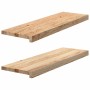 vidaXL Treppenstufen 2 Stk Unbehandelt 80x30x2 cm Massivholz Eiche 3283779_4