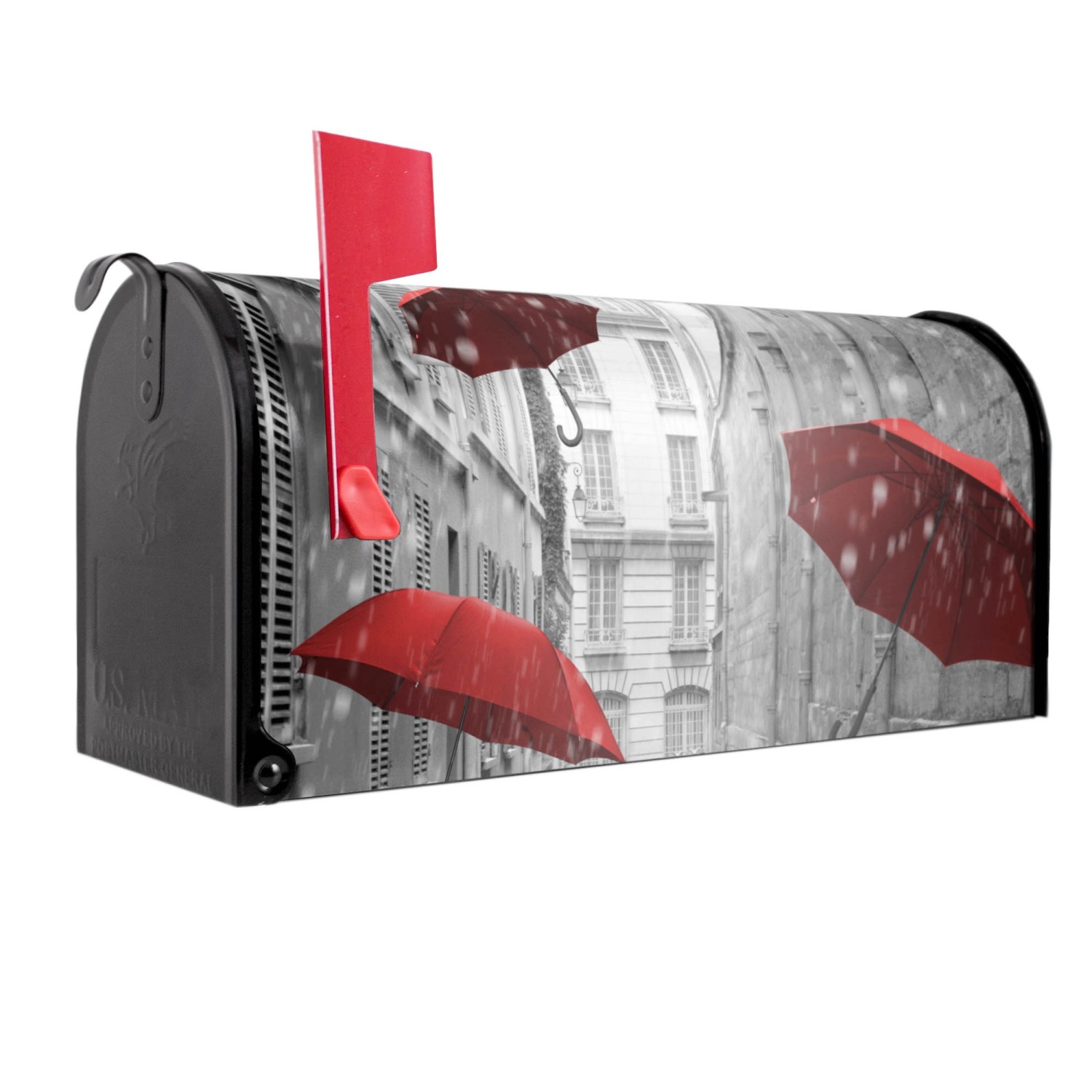 Banjado Amerikanischer Briefkasten Schwarz 48x22x16cm US Mailbox Letterbox günstig online kaufen