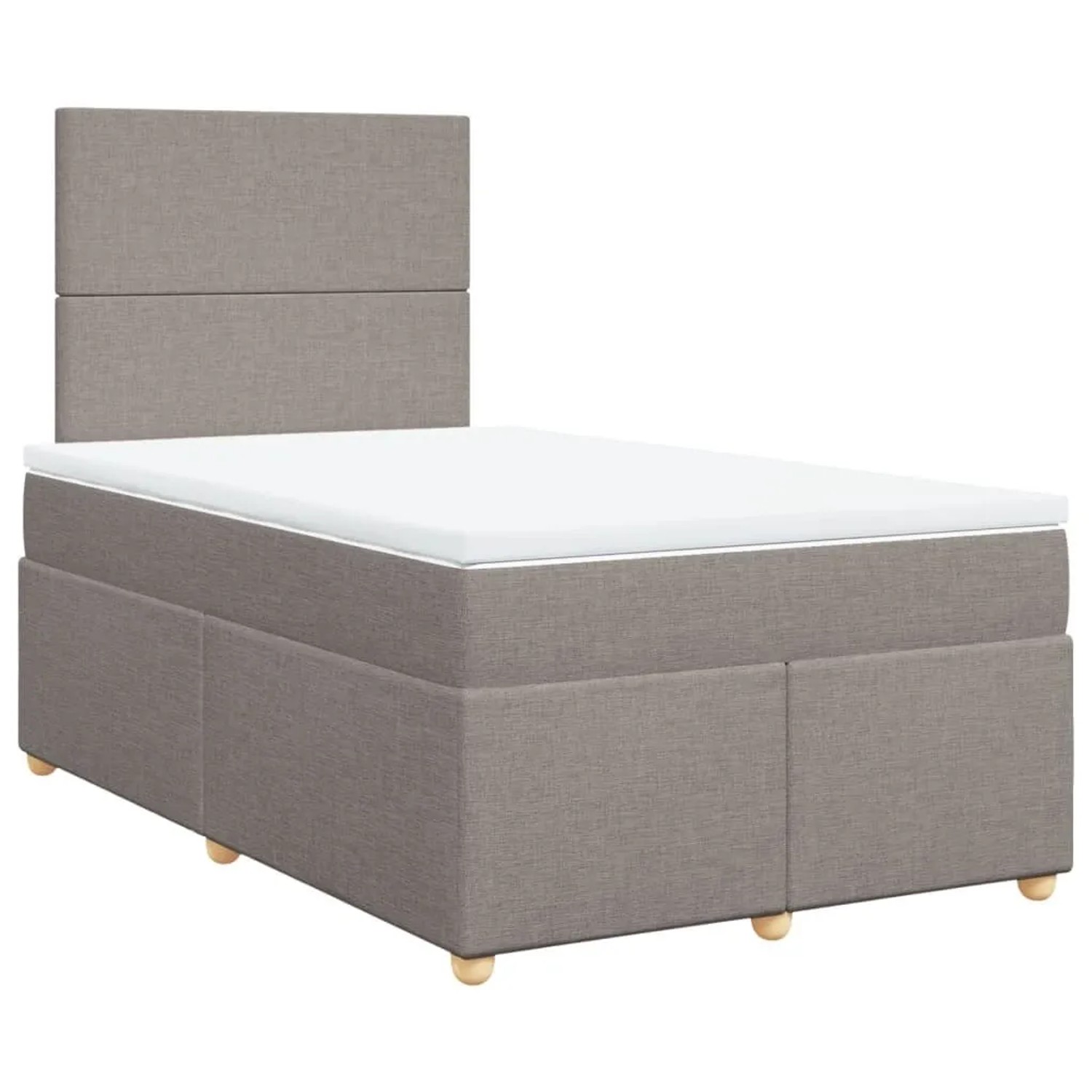 vidaXL Boxspringbett mit Matratze Taupe 120x200 cm Stoff 3293544 günstig online kaufen