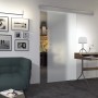 Satinierte Glasschiebetür, ESG Floatglas, 2060x940 mm, für moderne Raumgestaltung.