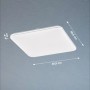 Weiße, dimmbare LED-Deckenleuchte Porto von Fischer & Honsel, 48,5x48,5 cm, für Innenräume.