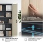 JAN NOWAK Büro-Aktenschrank Anthrazit/Eiche Sonoma. Pulverbeschichteter Stahl, 50 kg Traglast, verstellbare Fachböden für Ordner.