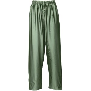 Olivgrüne Terraflex Regenhose für Herren, Größe L, wind- und wasserdicht.