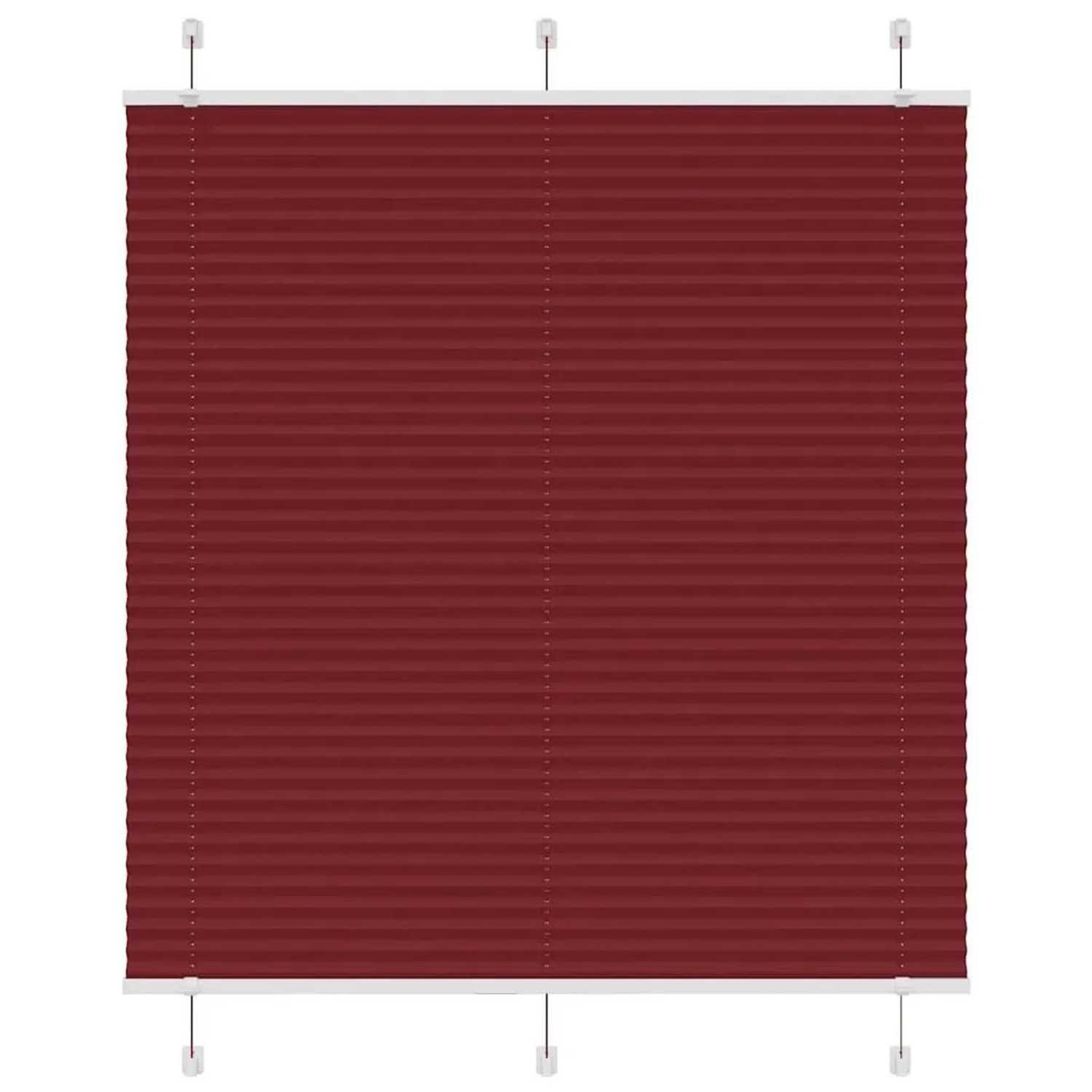 vidaXL Plissee Bordeauxrot 120x150 cm Stoffbreite 119,4 cm Polyester 401524 günstig online kaufen