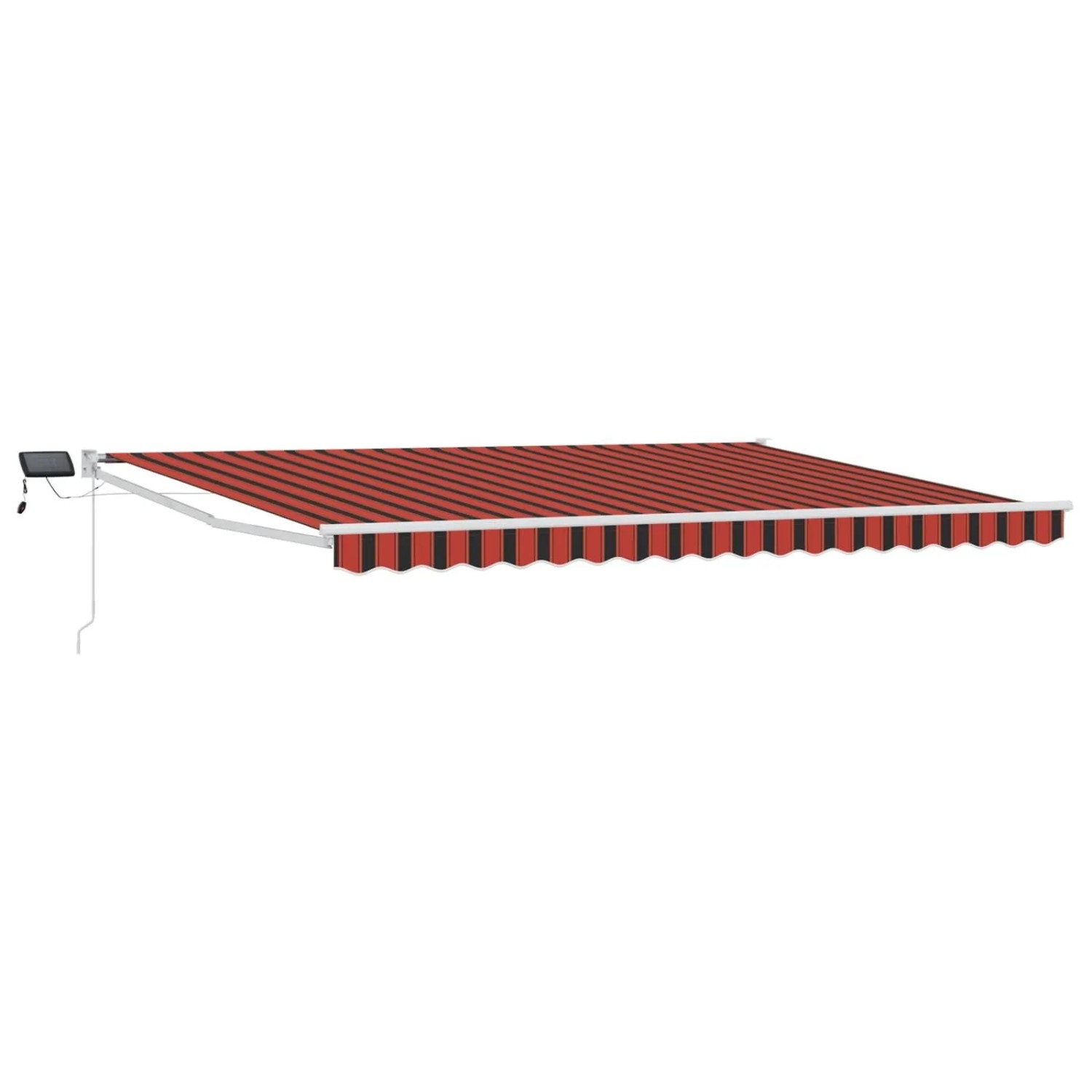 vidaXL Manuelle Gelenkarmmarkise mit LEDs Orange und Braun 4 x 3 m 3419288