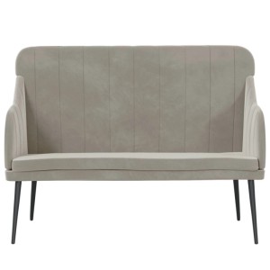 vidaXL Sitzbank Hellgrau 110x76x80 cm Samt 351464