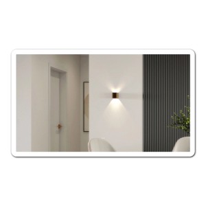 Aica Badspiegel 160x80 cm mit LED-Beleuchtung, Sensor, dimmbar und Memory-Funktion.