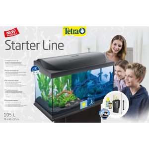 Tetra Starter Line LED Aquarium 105 l Komplettset mit Zubehör und energiesparender LED-Beleuchtung.