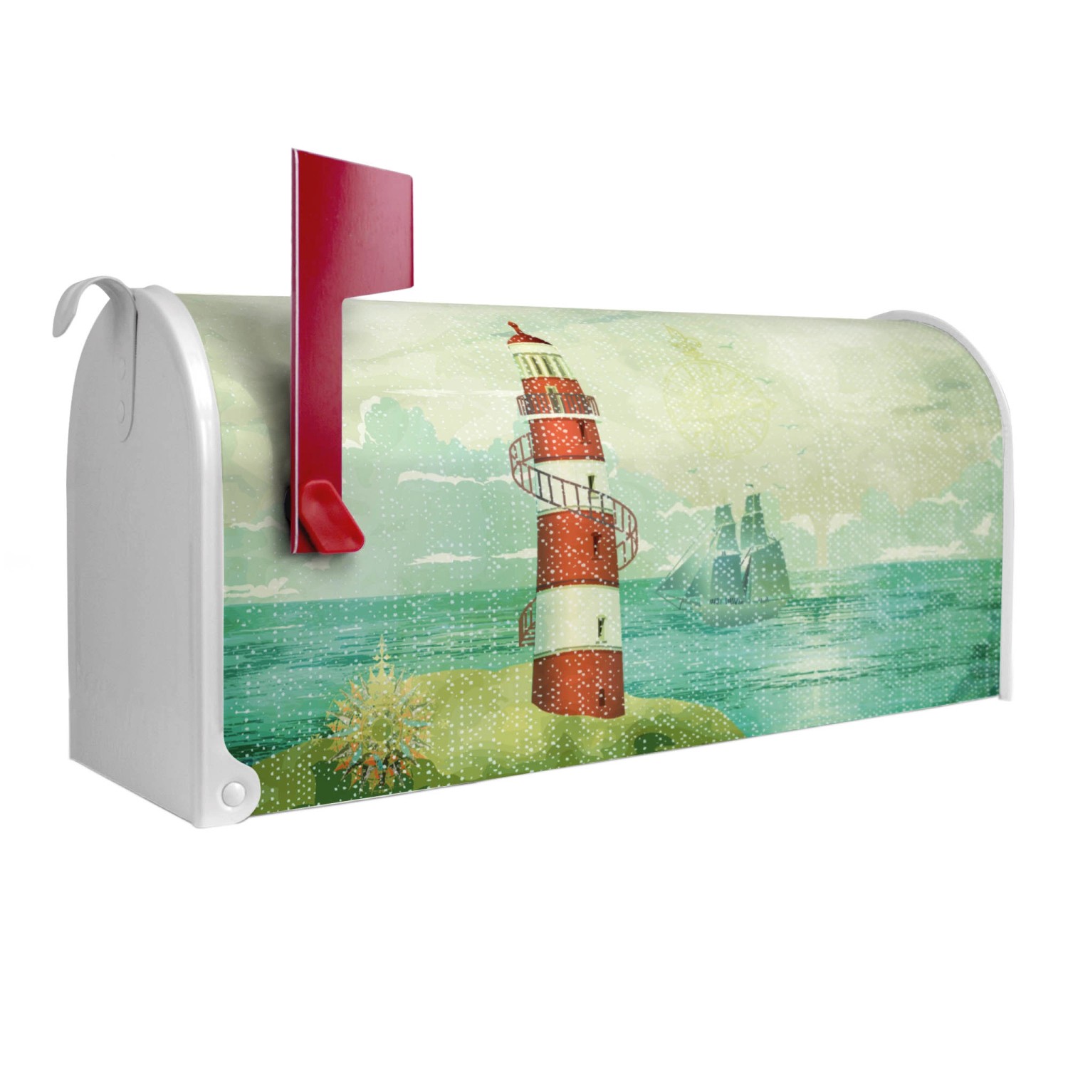 Banjado Amerikanischer Briefkasten Weiß 48x22x16cm US Mailbox Letterbox Pos günstig online kaufen