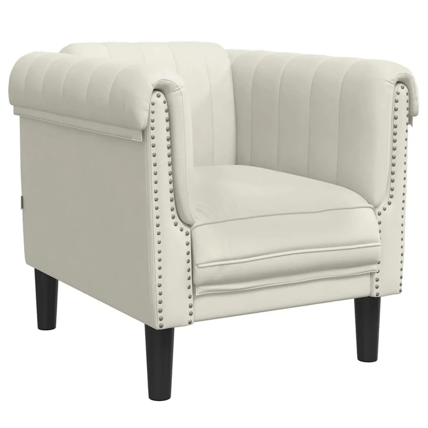 vidaXL Sessel Creme Samt 372572