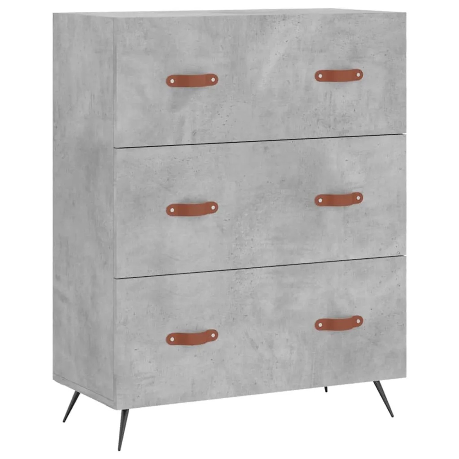 vidaXL Kommode Betongrau 69,5x34x90 cm Holzwerkstoff 827824