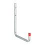 Relaxdays Wandhaken 4er Set Stahl Silber Rot Schwer 30 cm x 2 cm x 25 cm