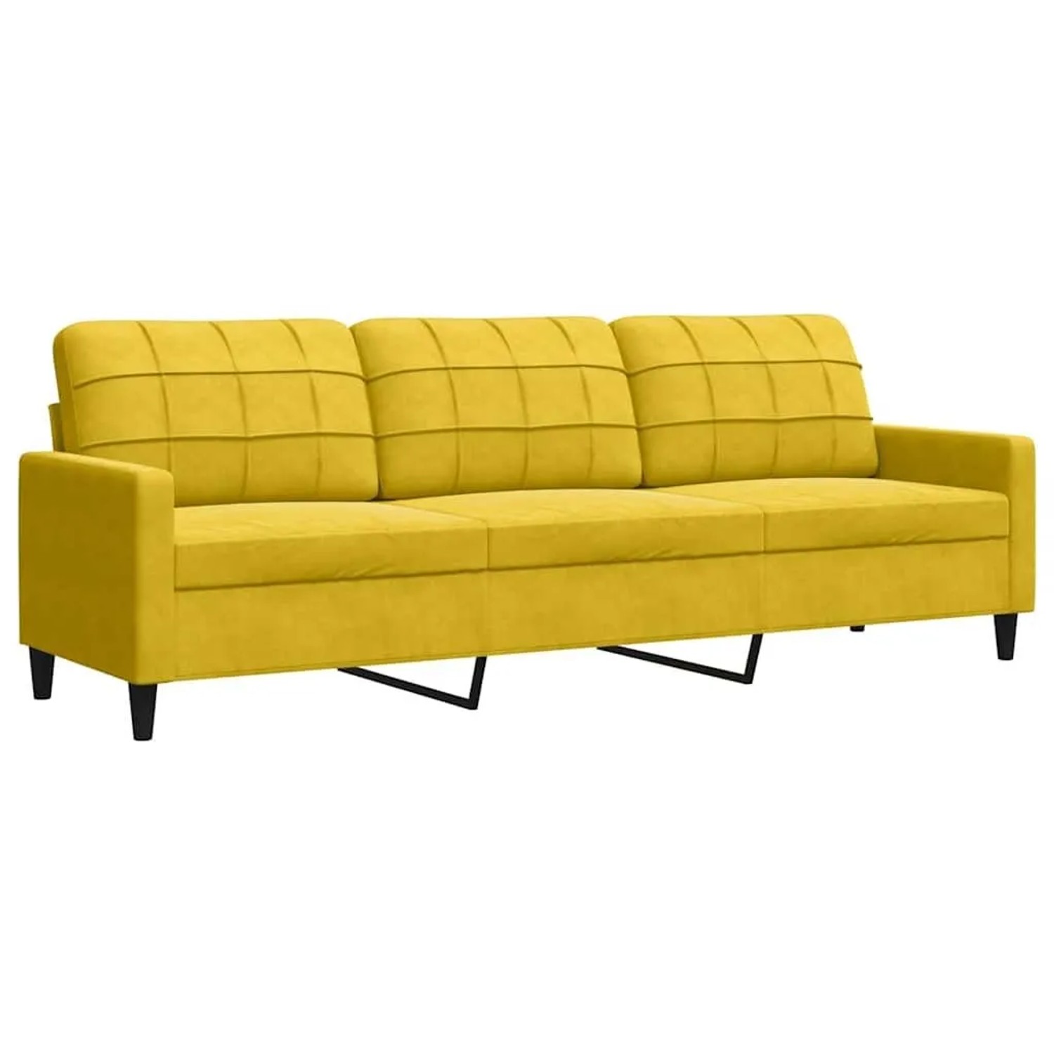 vidaXL 3-Sitzer-Sofa Gelb 210 cm Samt 4007650 günstig online kaufen