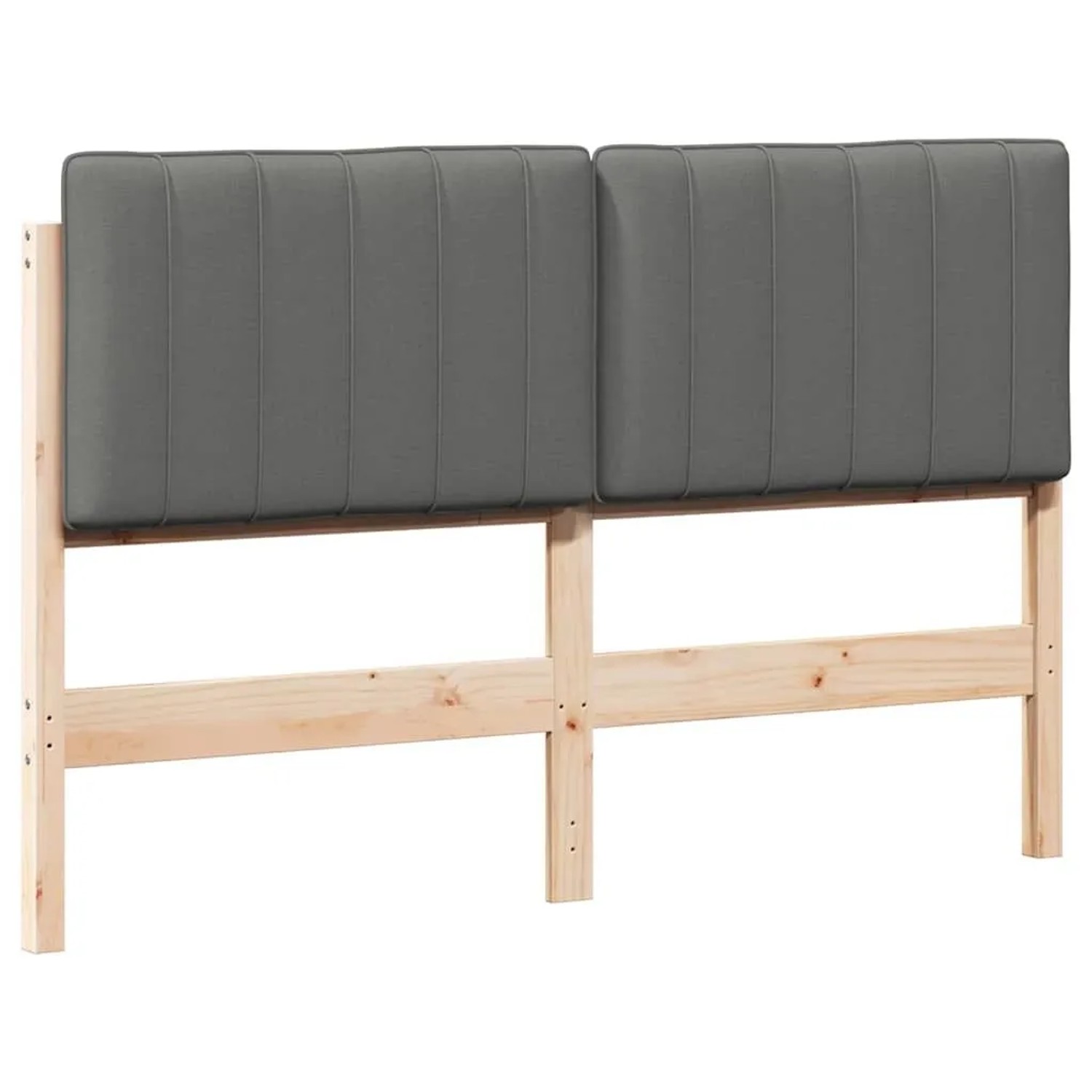 vidaXL Gepolstertes Kopfteil mit Kopfteil Braun und Hellgrau 135 cm 880183