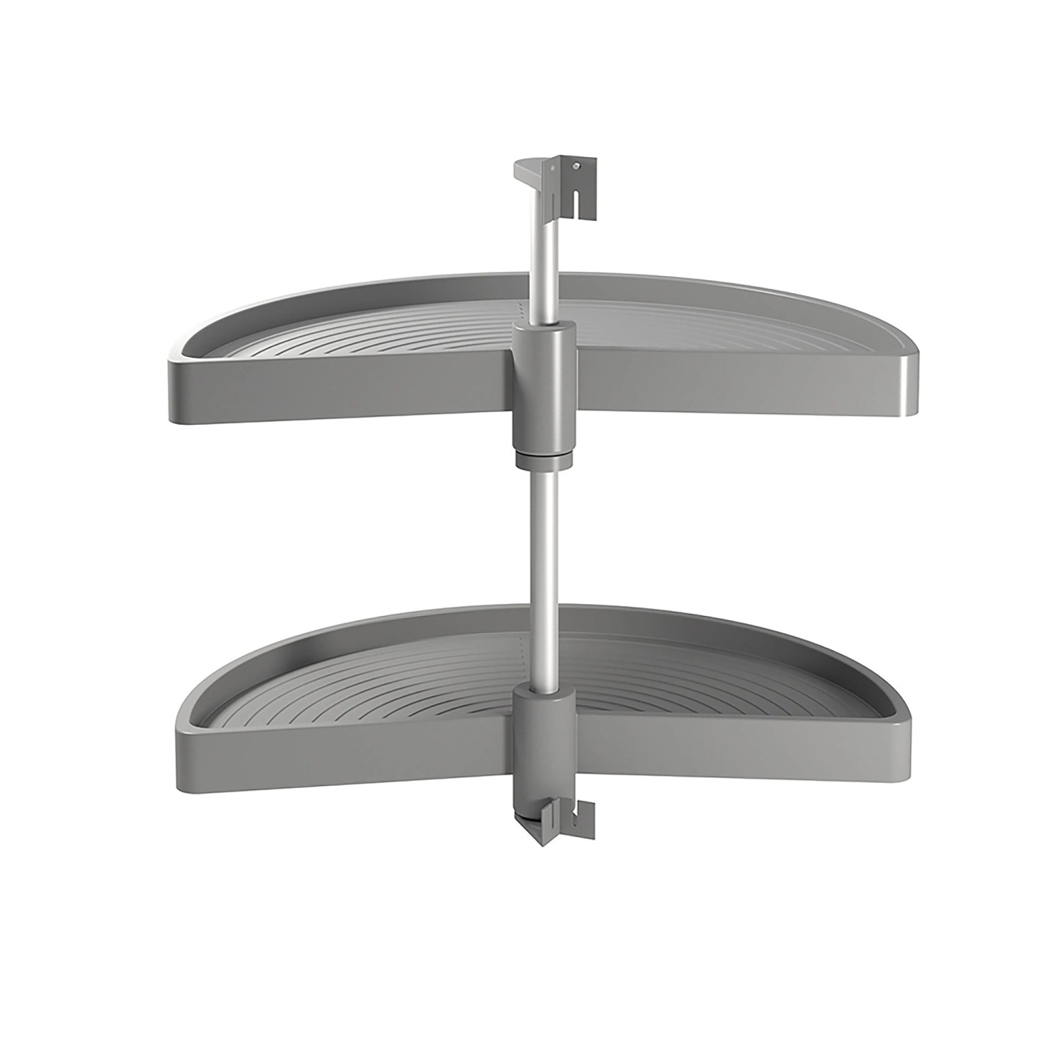 Emuca Lot Drehplatten Shelvo 1 und 2 für 900 mm Modul Kunststoff und Aluminium Weiss