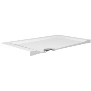 Rechteckige, weiße Breuer Duschwanne Flat Line Design, 120x90 cm mit Ablaufgarnitur.