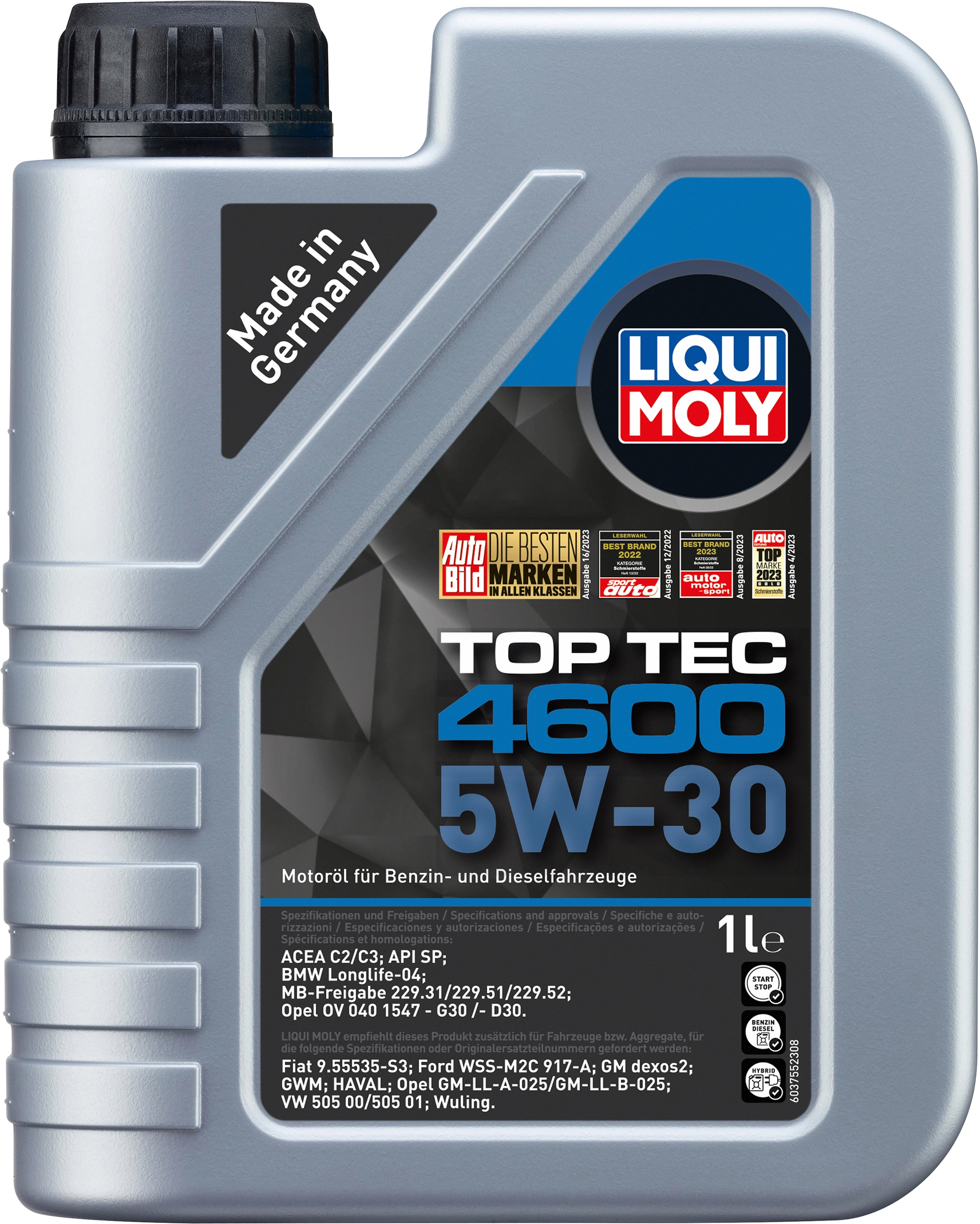 3 X 5 Liter Liqui Moly 5W-30 Top Tec 4600 - dexos2 günstig kaufen