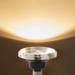Arcchio GU10 LED Lampe ES111, 11W, warmweiß, mit silberfarbenem Reflektor.