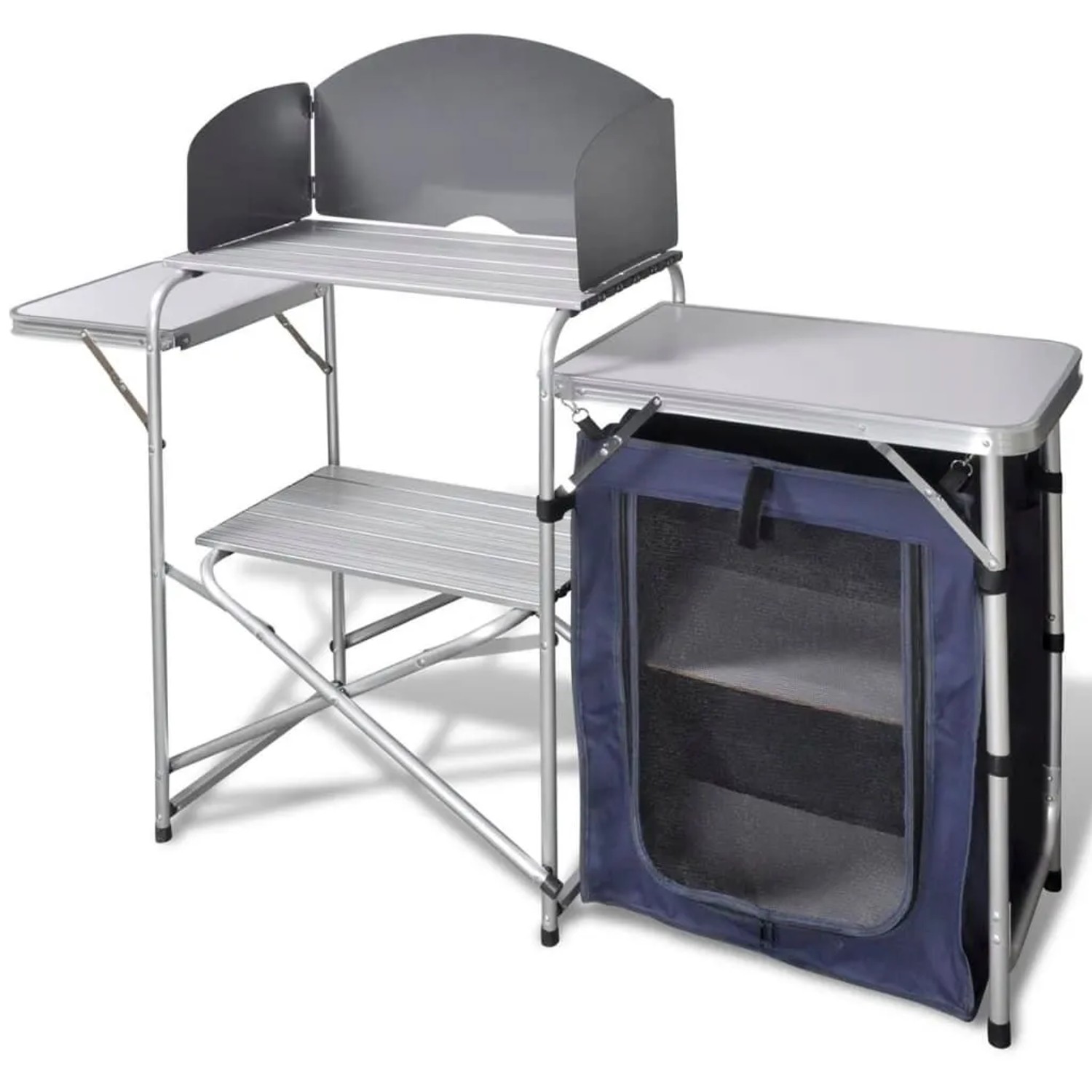 vidaXL Campingküche Klappbar mit Aluminium-Windschutz 41330