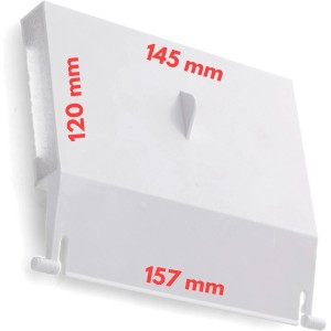 Weiße Amapool Skimmer Klappe als Ersatzteil für Pool Skimmer, 145x120 mm.