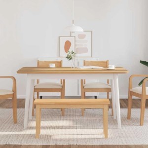 vidaXL Bank 90 cm Massivholz Gummibaum 4102595