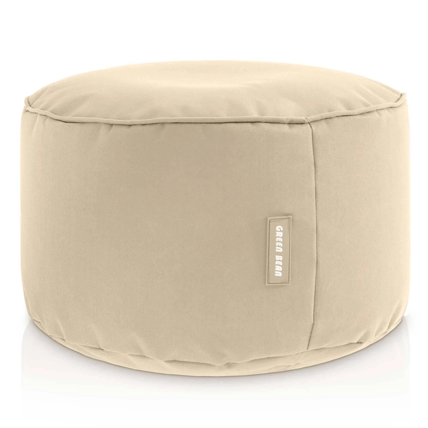 Green Bean Sitzpouf Stay 45 x 25 cm PVC Wetterfest Waschbarer Bezug mit EPS-Perlen-Füllung Beige
