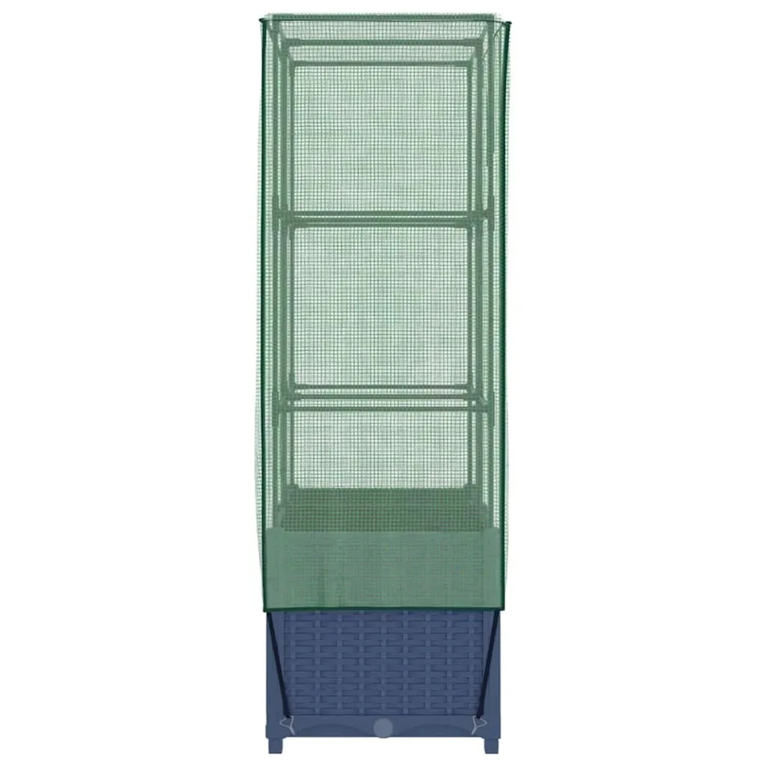 vidaXL Hochbeet mit Gewächshaus-Aufsatz Rattan-Optik 80x40x138 cm 4015828_5