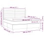 vidaXL Boxspringbett dunkelbraun (180x200 cm) mit Matratze und Kopfteil.